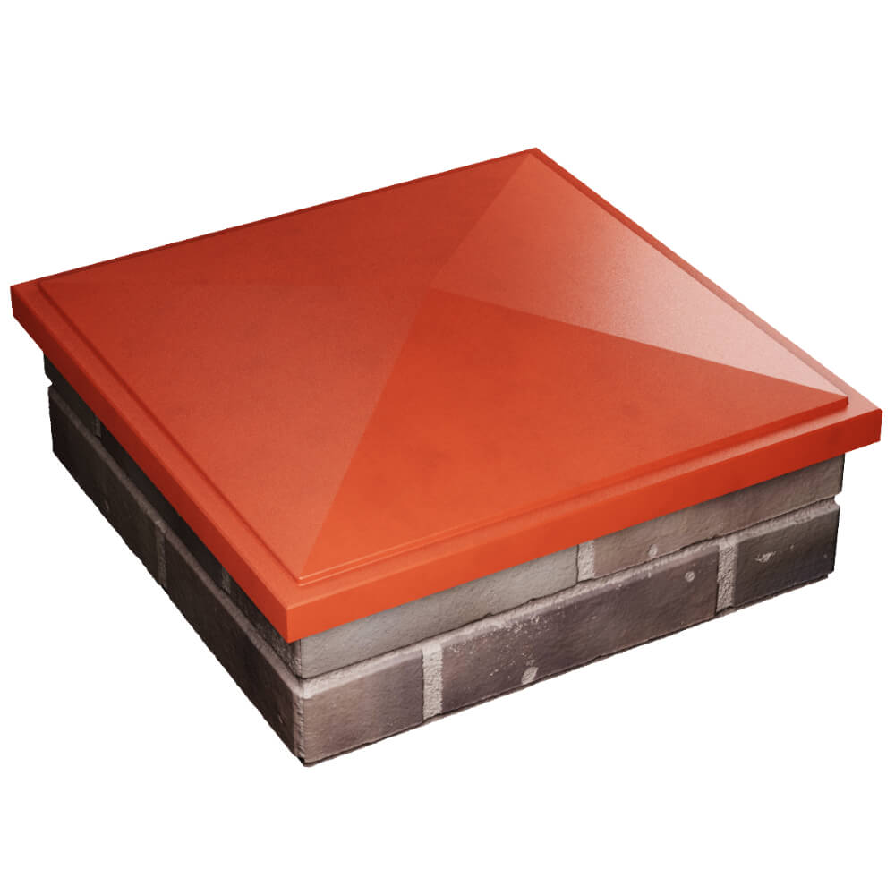 Колпак Zking БонаМоно Красный на столб 2х2 кирпича (515х515, 530х530мм) в Сертолово фото