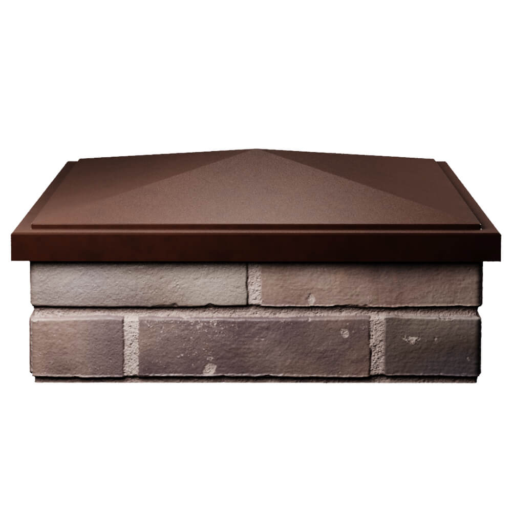 Колпак Zking БонаМоно Коричневый на столб 2х2 кирпича (515х515, 530х530мм) Сертолово фото