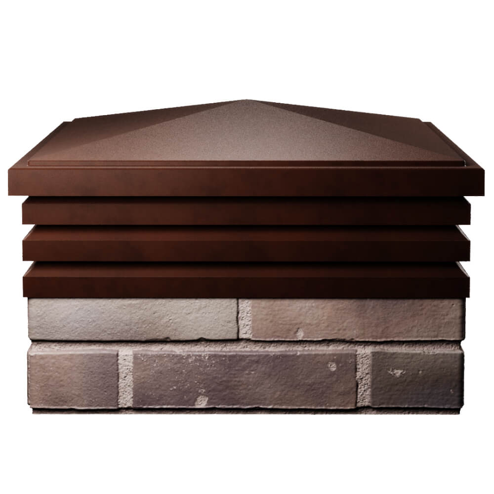 Колпак Zking Бона ХайТек Коричневый на столб 2х2 кирпича (513х513мм) Сертолово фото