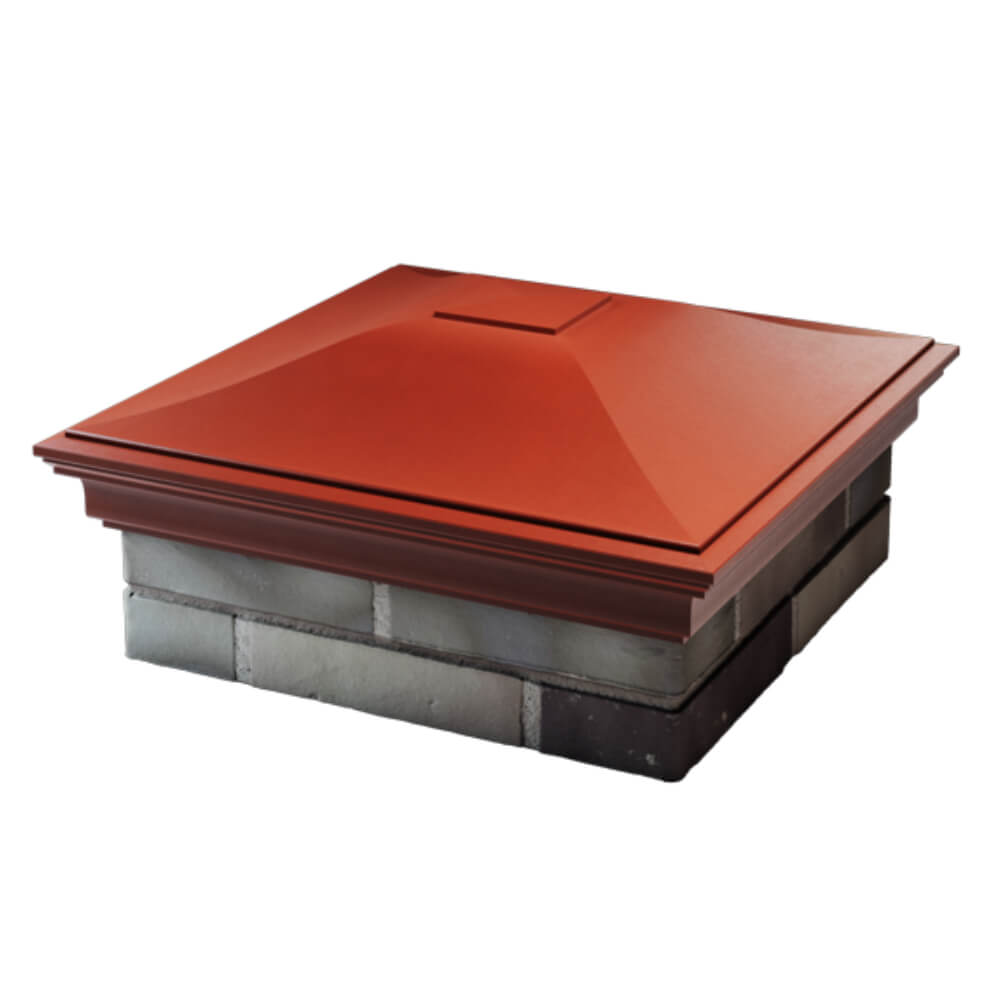 Колпак Zking Монблан Красный на столб 2х2 кирпича (515х515мм) в Сертолово фото