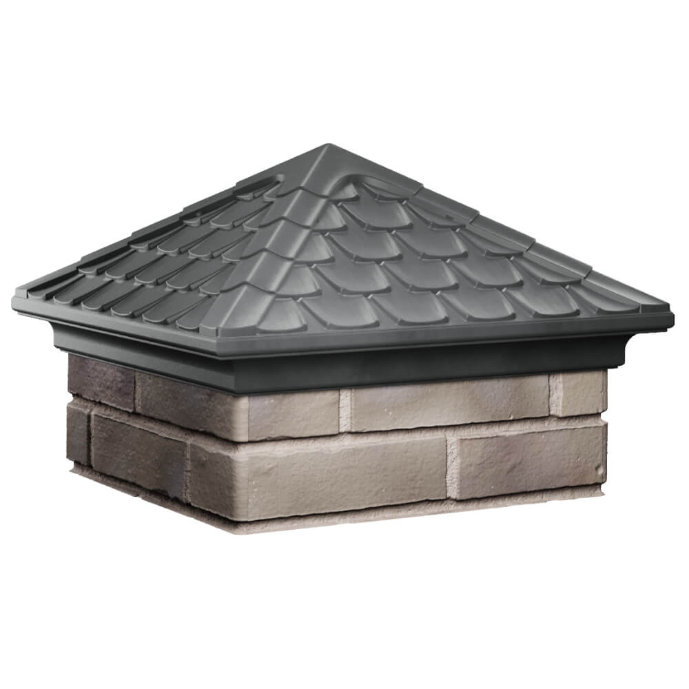 Колпак Zking Эльбрус Серый на столб 1.5х1.5 кирпича (385х385мм) в Сертолово фото