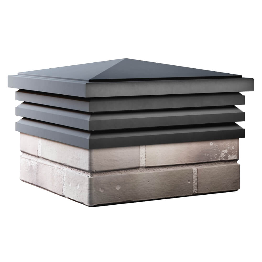 Колпак Zking Бона ХайТек Серый на столб 1.5х1.5 кирпича (385х385мм) в Сертолово фото