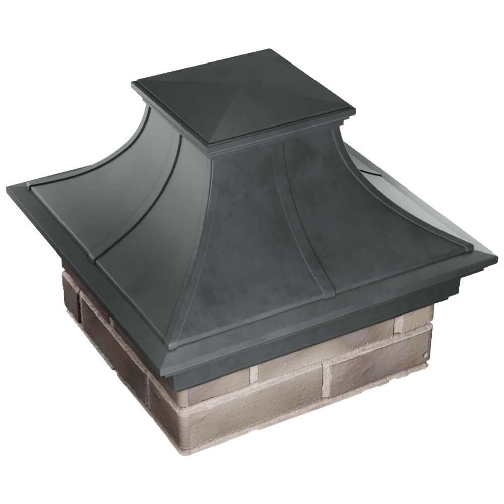 Колпак Zking Монблан Премиум Серый на столб 1.5х1.5 кирпича (385х385мм) в Сертолово фото