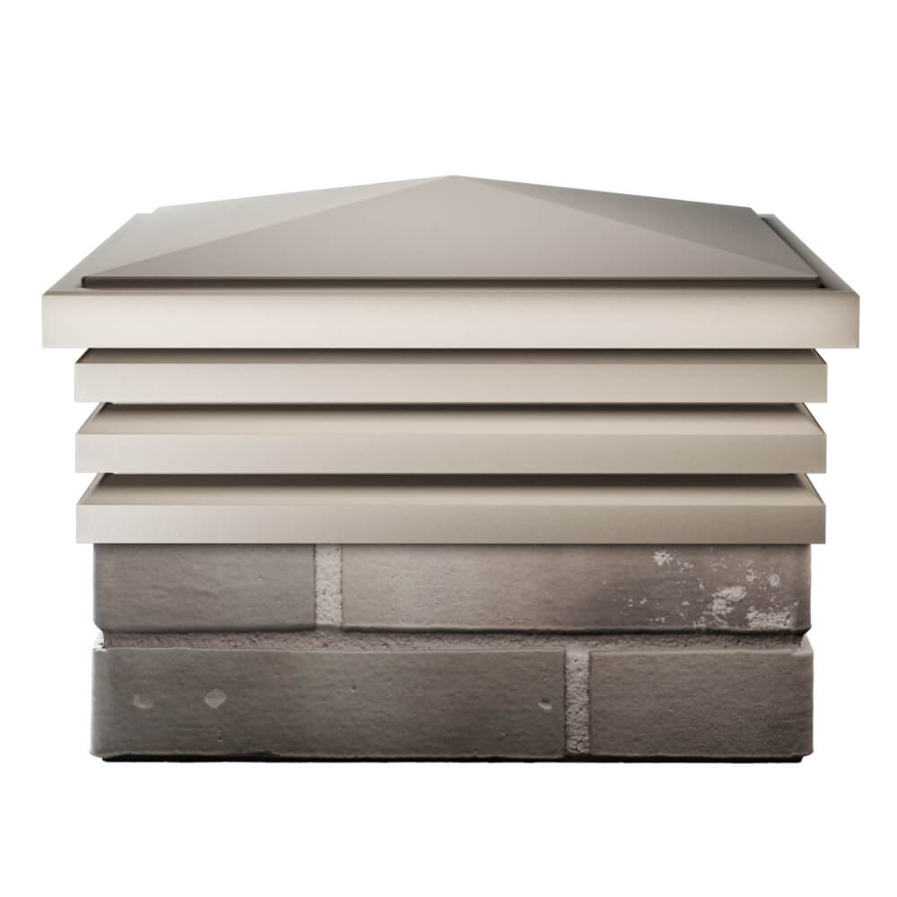 Колпак Zking Бона ХайТек Бежевый на столб 1.5х1.5 кирпича (385х385мм) Сертолово фото