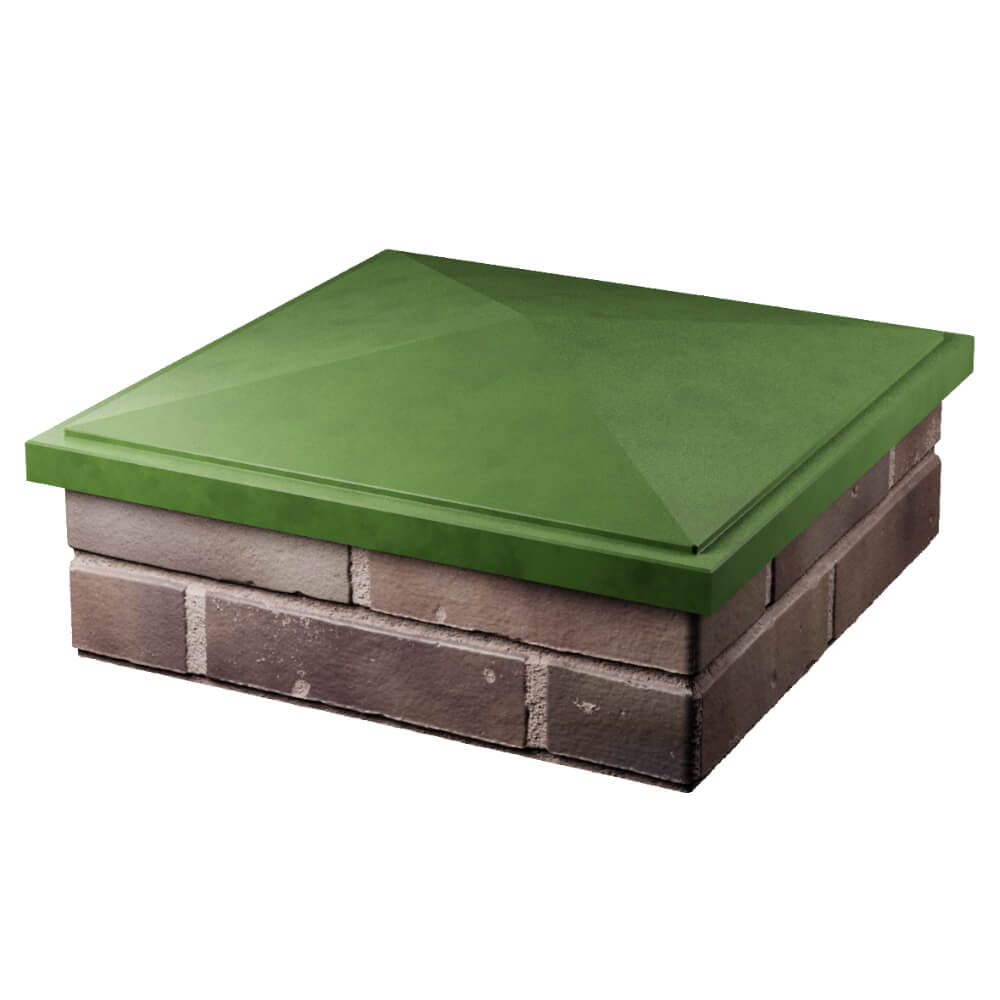 Колпак Zking БонаМоно Зеленый на столб 2х2 кирпича (515х515, 530х530мм) в Сертолово фото