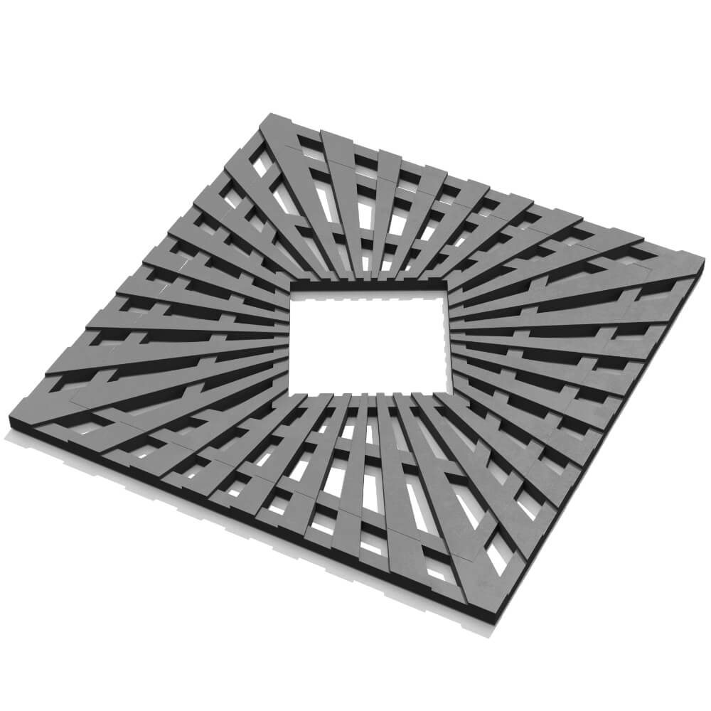 Приствольная решетка для дерева ZKING ATMOSPHERE 1.2х1.2м Серая в Сертолово фото