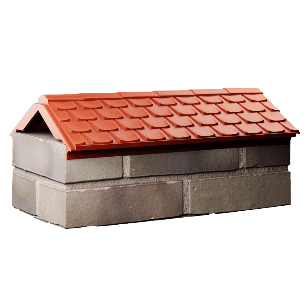 Парапет Zking Эльбрус Красный с посадкой на 1 кирпич (255мм) Сертолово фото