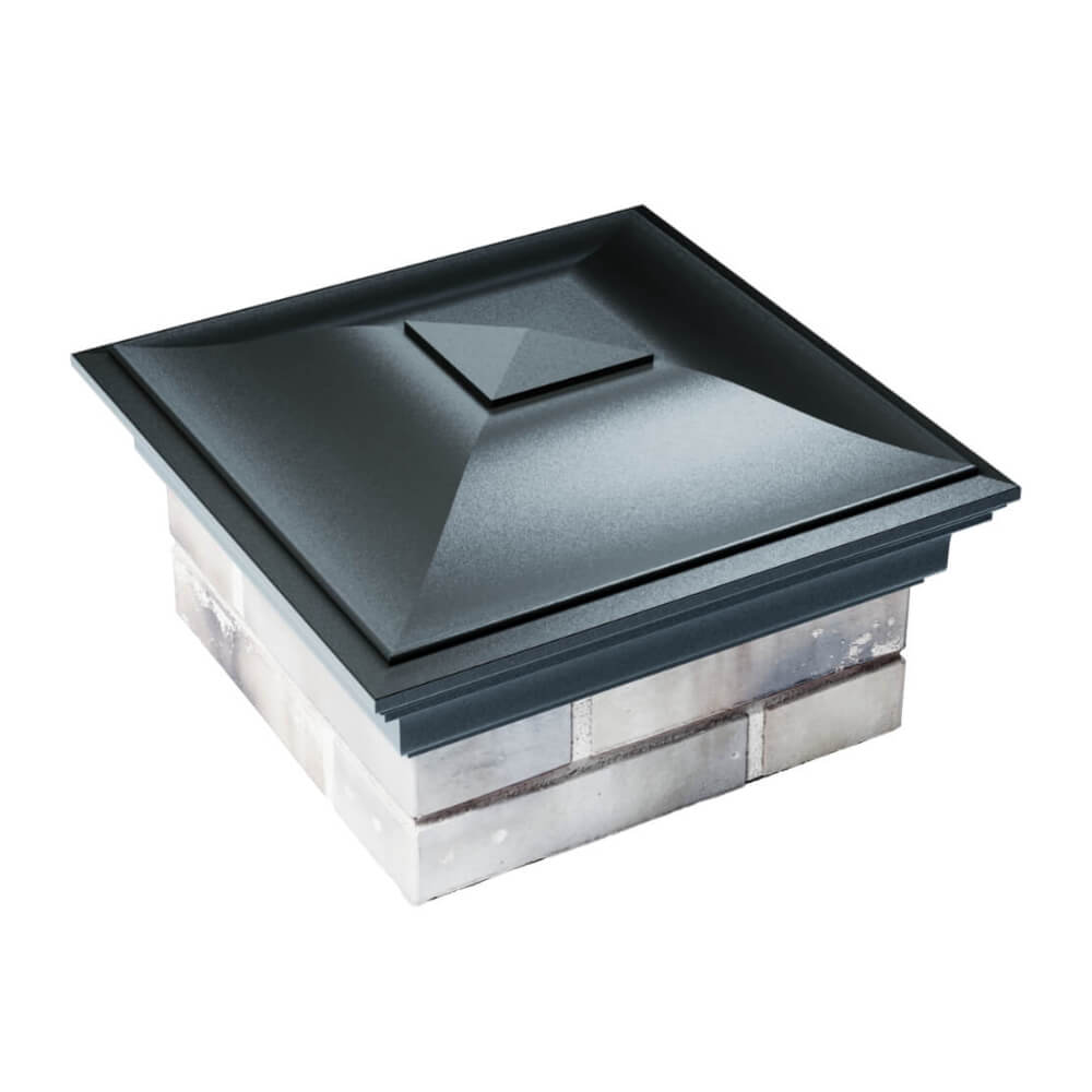 Колпак Zking Монблан Черный на столб 1.5х1.5 еврокирпича 0.7НФ (355х355мм) в Сертолово фото