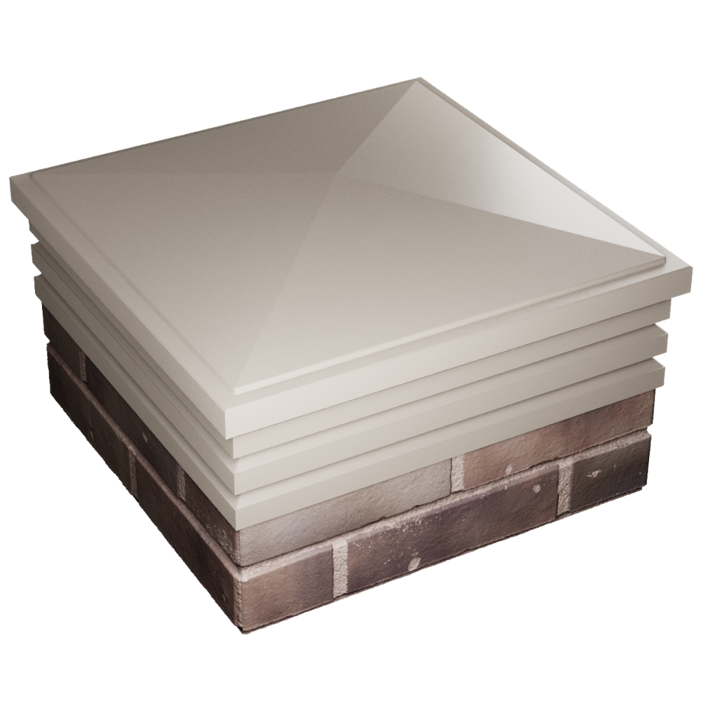 Колпак Zking Бона ХайТек Бежевый на столб 2х2 кирпича (513х513мм) в Сертолово фото