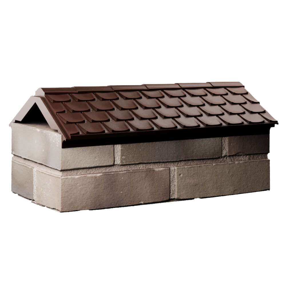 Парапет Zking Эльбрус Коричневый с посадкой на 1 кирпич (255мм) Сертолово фото