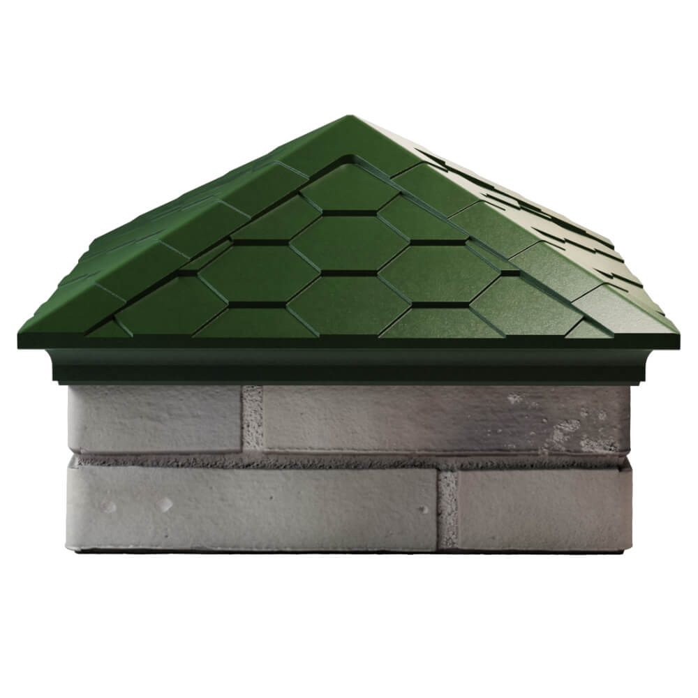 Колпак Zking Эверест Зеленый на столб 1.5х1.5 кирпича (390х390мм) Сертолово фото